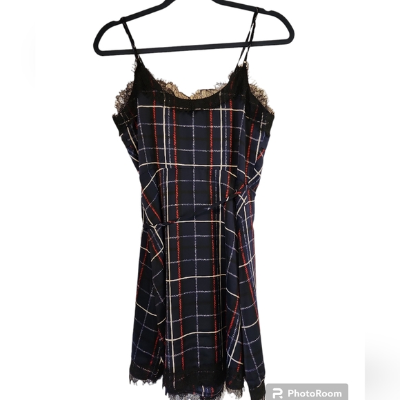 Cupcakes & Cashmere Ivan Painted Plaid Wrap Dress sz S - Picture 6 of 16